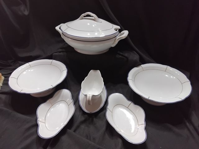 Antigua vajilla Alemana blanca (6 piezas)