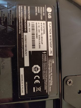 Monitor LG 19" M197WDP - PC
