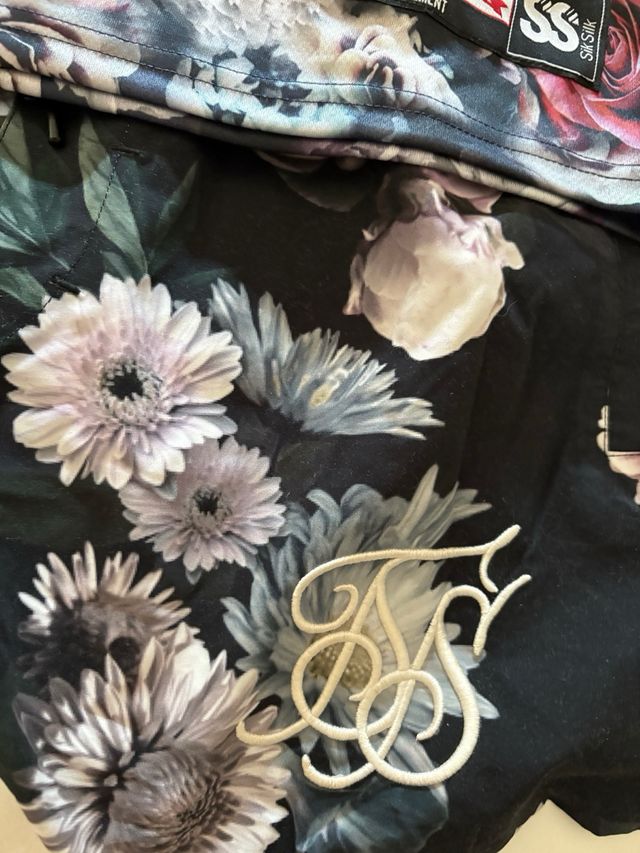 Conjunto Silk: top+shorts flores S