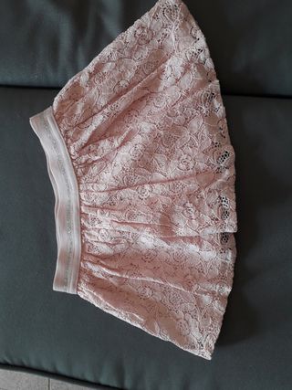 Gonna pizzo bimba 4 anni rosa