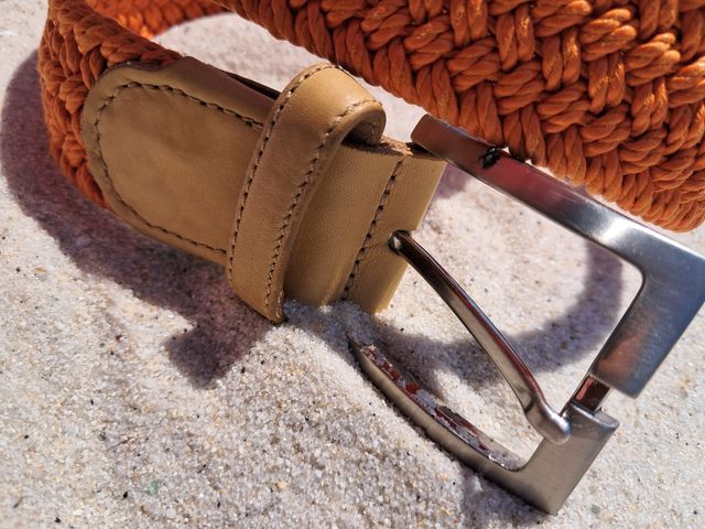 Cinturón trenzado naranja