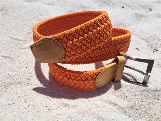 Cinturón trenzado naranja