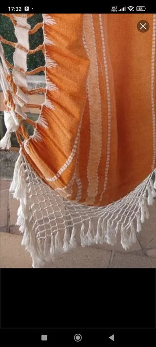 Hamaca Naranja y Blanca