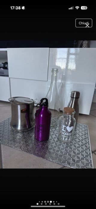 Set Decorativo Cucina Viola Argento