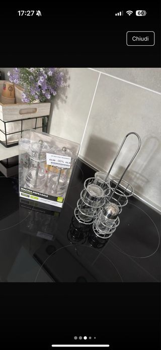 Set Decorativo Cucina Viola Argento