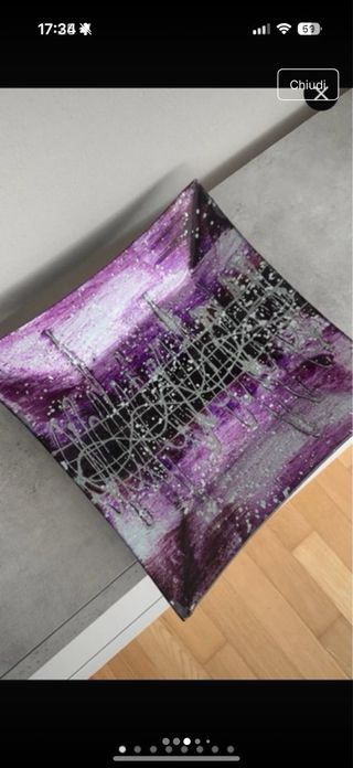 Set Decorativo Cucina Viola Argento