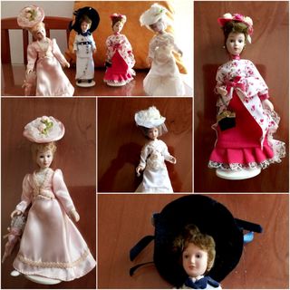4 Muñecas porcelana vintage