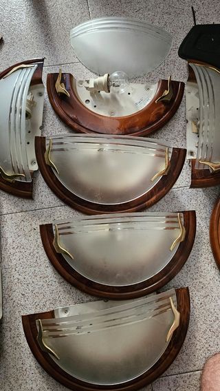8 Plafones metal y cristal