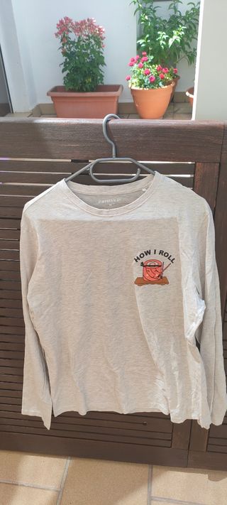 Camiseta Primark manga larga beige