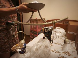 Lampara 3 luces vintage