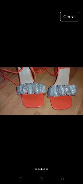 Sandalias Givana tacón naranja