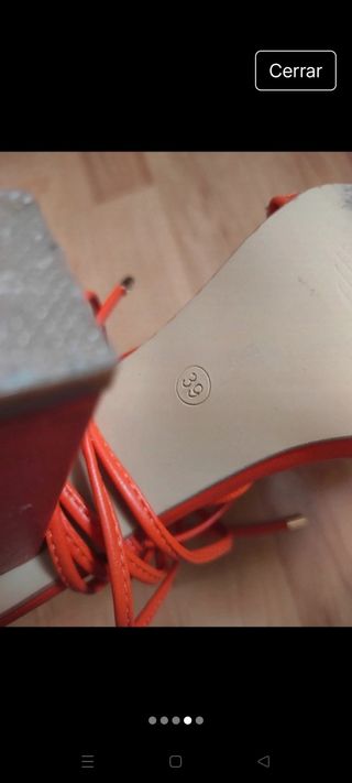 Sandalias Givana tacón naranja