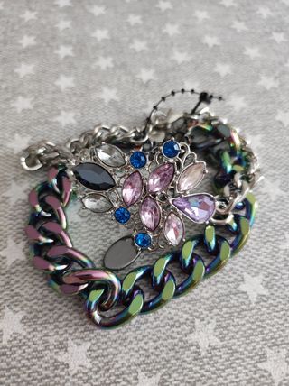 Brazaletes bisutería multicolor