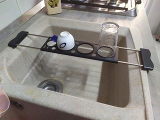 Scolabicchieri estensibile nero/argento