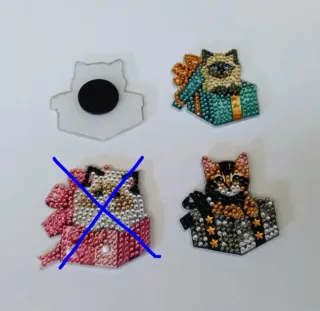 Imanes de gatitos en cajas regalo