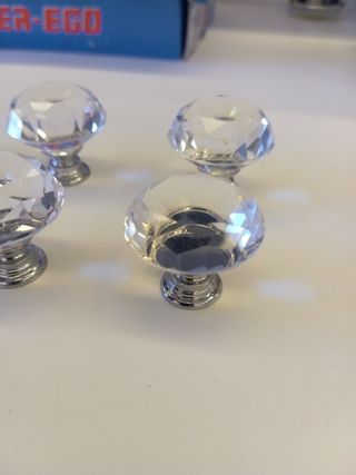 8 Tiradores Cristal Diamante