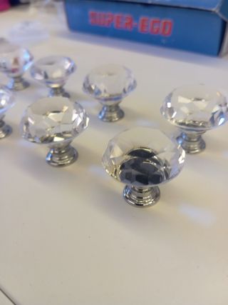 8 Tiradores Cristal Diamante