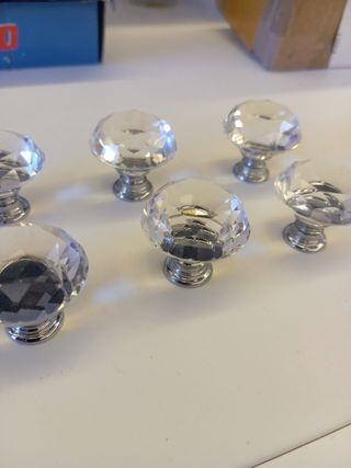 8 Tiradores Cristal Diamante