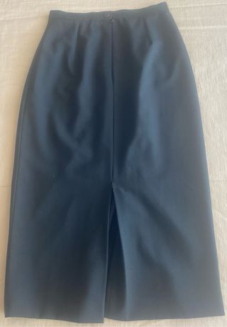 Falda midi negra elegante