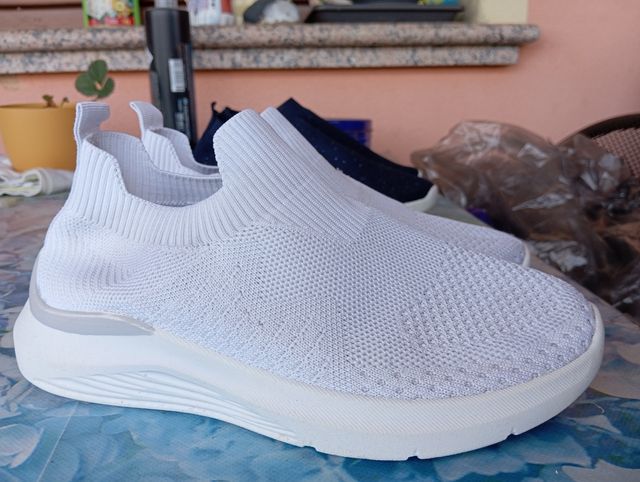 Sneakers bianche sportive donna