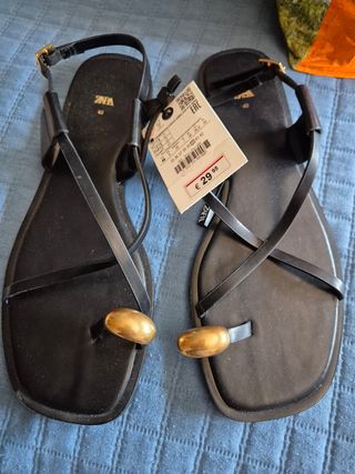 Sandalias Zara negras - Talla 40