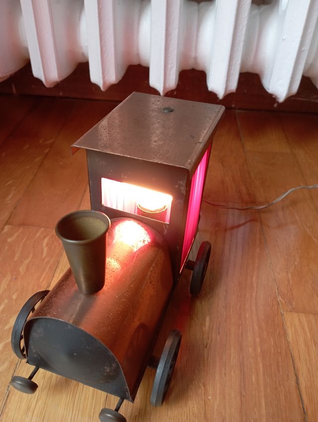 Lampada treno vintage metallo