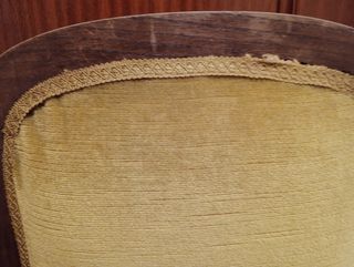 Silla vintage madera y terciopelo