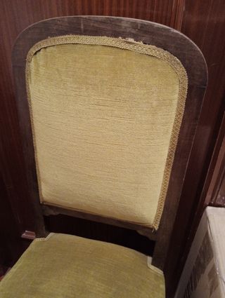 Silla vintage madera y terciopelo