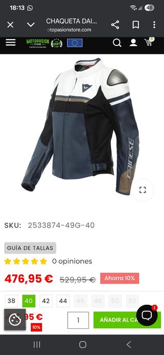 Chaqueta Dainese piel mujer