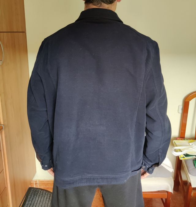 Cazadora hombre ante azul marino, talla XXL
