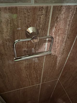 2 Accesorios baño metal plateado