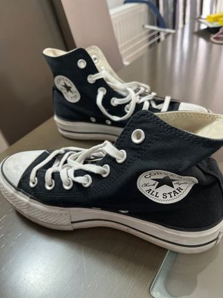 Converse plataforma negras