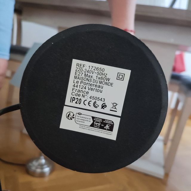 Lámparas mesa cristal metal azul