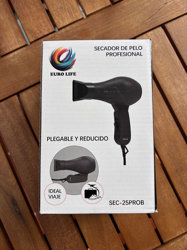 Secador Pelo Plegable Euro Life SEC-25PROB