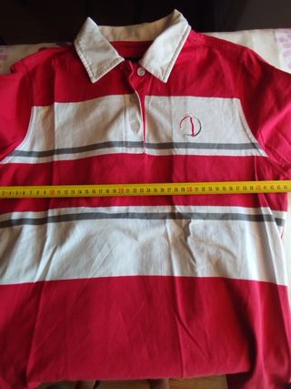 Polo rayas rojas y blancas