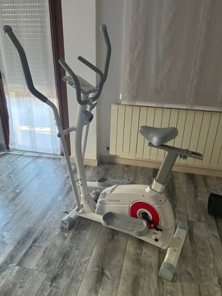 Bicicleta elíptica y estática 2x1