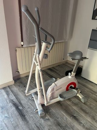 Bicicleta elíptica y estática 2x1