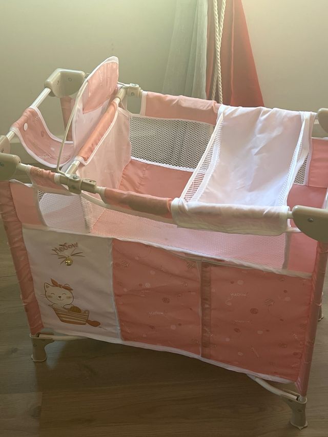 Cuna Plegable Bebe - Rosa