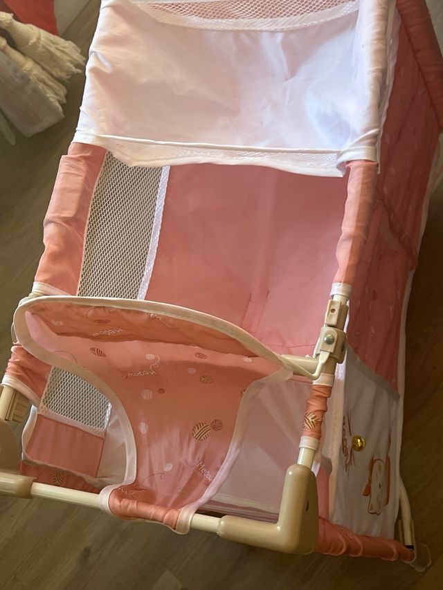 Cuna Plegable Bebe - Rosa