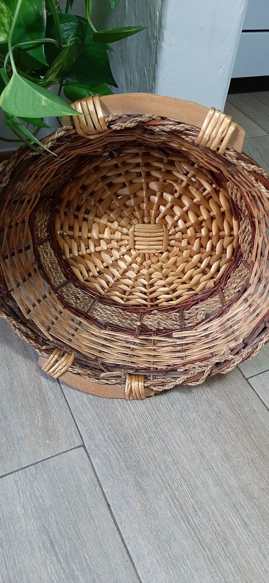 Cesto vimini grande beige-marrone