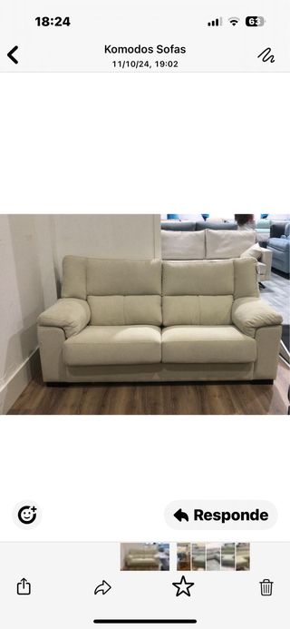 Sofá Komodos 2 plazas beige