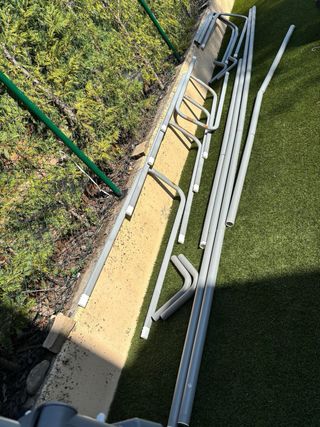 Estructura piscina metalica gris 16 piezas