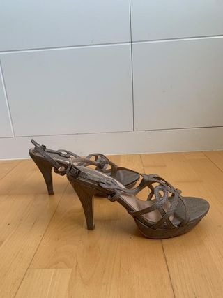 Sandalias tacón mujer Liberitae-39 beige