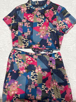 Conjunto Zara estampado - Falda y top