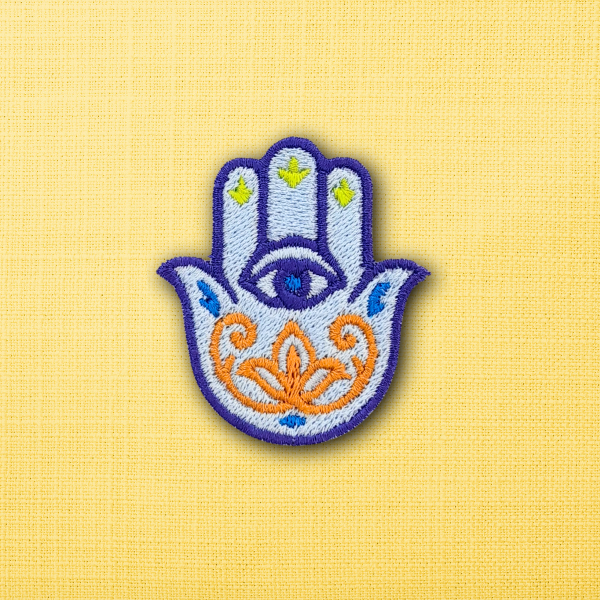 Parche bordado de Mano de Fátima