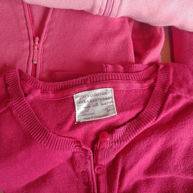 Lote 4 chaquetas niña rosa Zara y Benetton 10 años