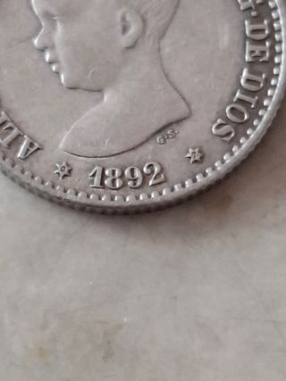 Moneda 50 Céntimos España 1892