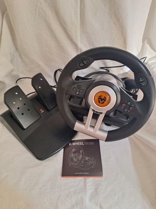 Volante y pedales para videojuego K-WHEEL GAMING
