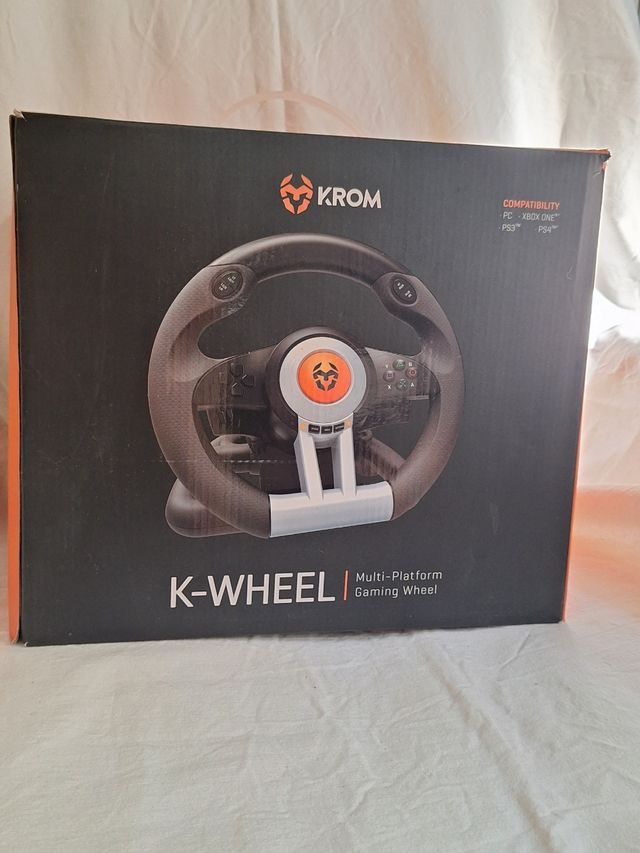 Volante y pedales para videojuego K-WHEEL GAMING
