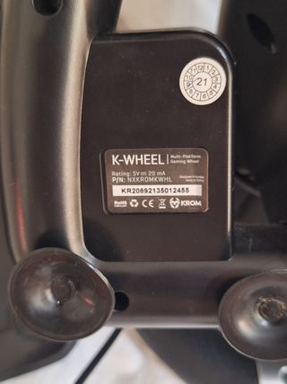 Volante y pedales para videojuego K-WHEEL GAMING